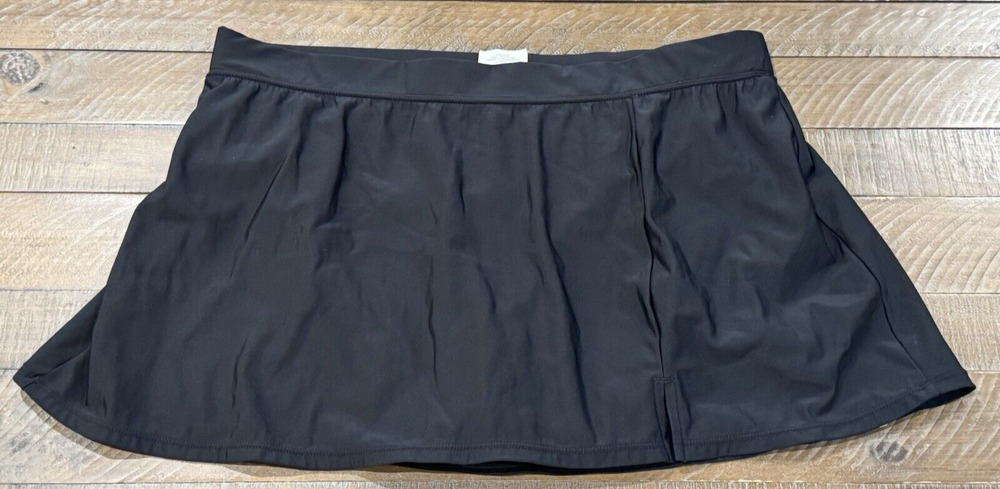 Aqua Green Women's Black Swimsuit Skirt - Size XL